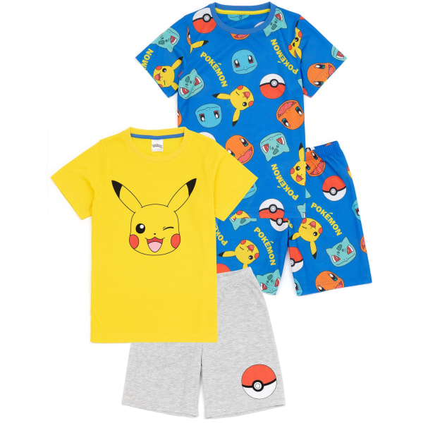 Pokemon Pyjamas för barn/barn med korta ben (2-pack) 11-12 Multicoloured 11-12 Years