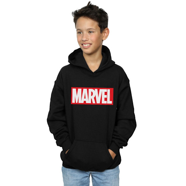 Marvel Comics Boys Classic Logo Hoodie 3-4 år Svart Black 3-4 Years
