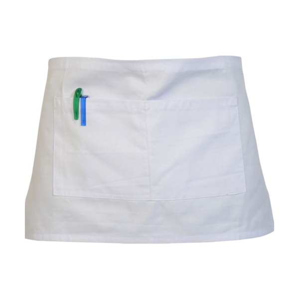 Absolute Apparel Arbetskläder Midje Förkläde Med Fick (Paket White One Size