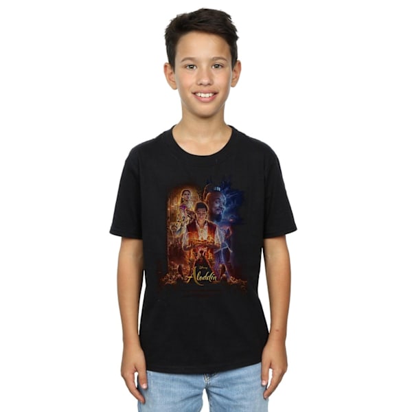 Disney Boys Aladdin Movie Poster T-Shirt 12-13 år Svart Black 12-13 Years