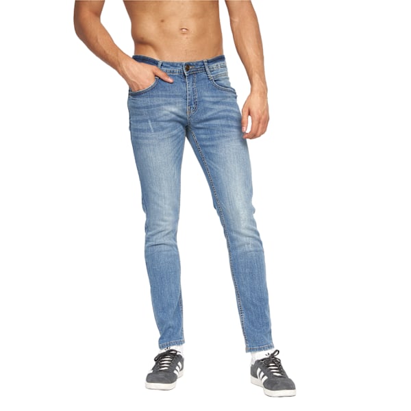 Duck and Cover Herr Tranfold Slim Jeans 36R Ljus Tvättad Light Wash 36R