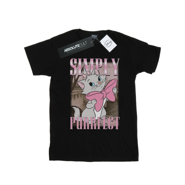 Disney Girls Aristocats Marie Simply Purrfect Homage Cotton T-S Black 7-8 Years