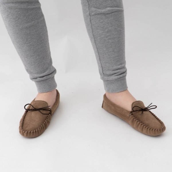Mokkers herr Jake mockasinslippers i mocka 13 UK taupe Taupe 13 UK