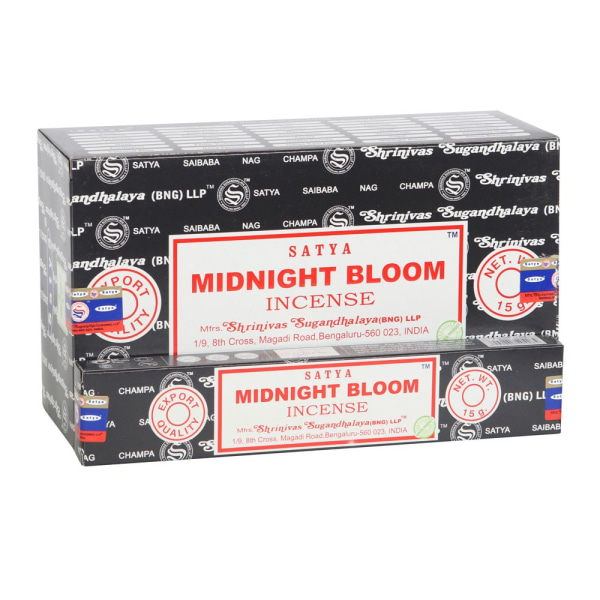 Satya Midnight Bloom rökelsepinnar (förpackning med 120 ) One Size Blac Black/White One Size