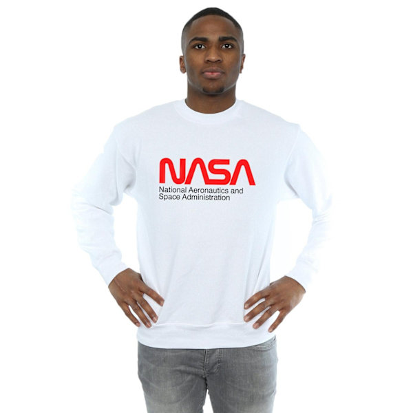 NASA Herr Aeronautics And Space Sweatshirt M Vit White M