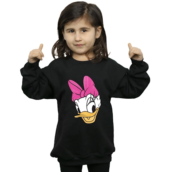 Disney Girls Daisy Duck Head Painted Sweatshirt 12-13 år Bla Black 12-13 Years