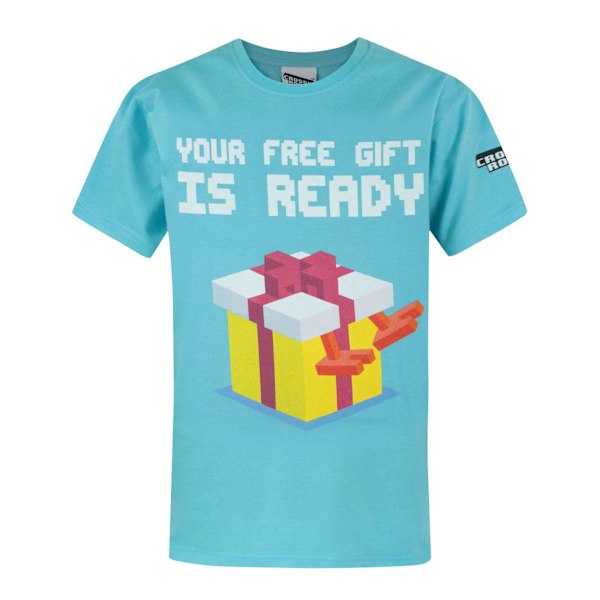 Crossy Road Barn/Pojkar Officiell Present Kortärmad T-Shirt Light Blue Years (11/12)