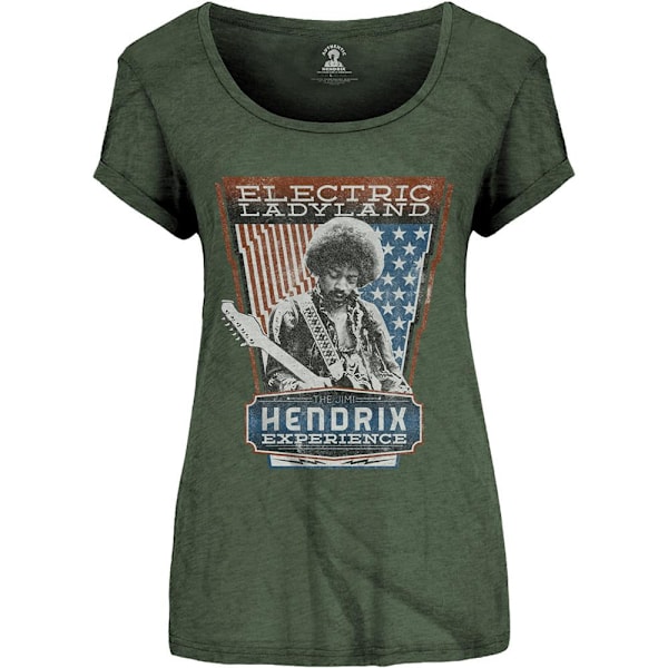 Jimi Hendrix Dam/Dam Electric Ladyland Bomull T-shirt XXL Green XXL