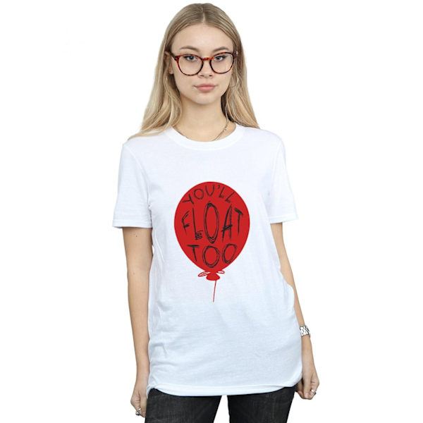 It Dam/Damer Pennywise You´ll Float Too Bomull Boyfriend T- White M