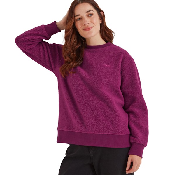 TOG24 Dam/Kvinna Clayborne Sherpa Fleece Sweatshirt 8 UK Lila Purple Berry 8 UK