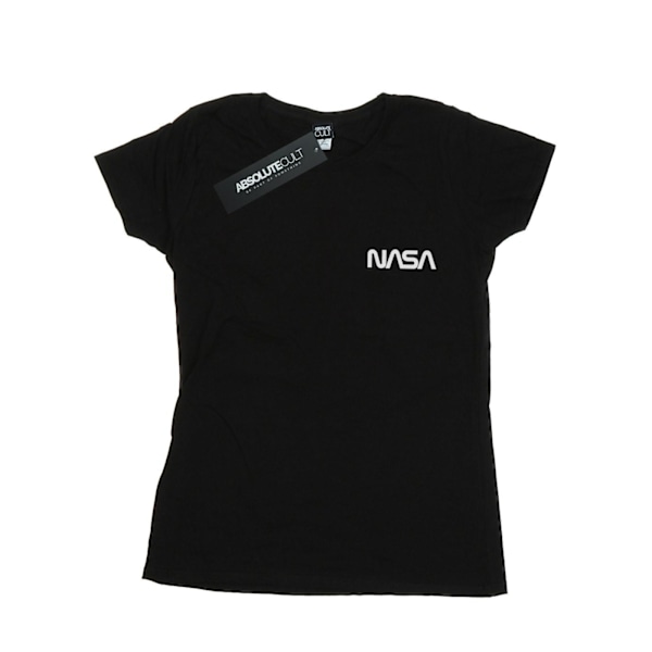 NASA Dam/Kvinnor Modern Logo Bröst Bomull T-shirt L Svart Black L