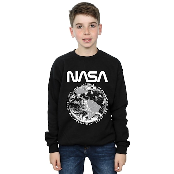 NASA Boys Planet Earth Sweatshirt 5-6 år Svart Black 5-6 Years