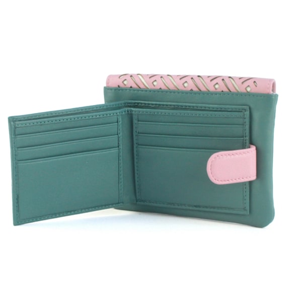 Eastern Counties Leather Luna Plånbok i Läder för Kvinnor/Dam, Storlek One S Aqua/Blush One Size