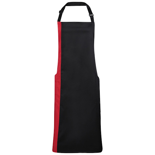 Premier Contrast Bibbed Full Apron One Size Black/Red Black/Red One Size