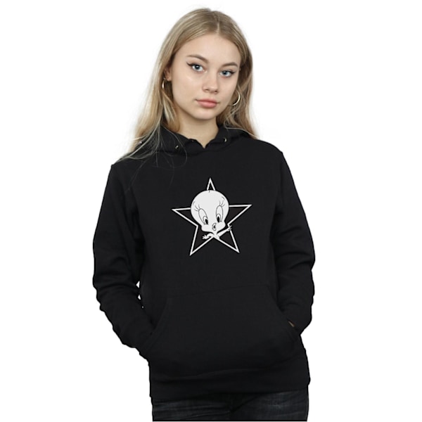 Looney Tunes Dam/Kvinnor Tweety Pie Mono Star Hoodie L Svart Black L