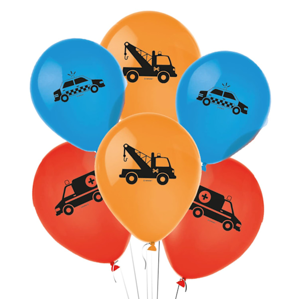 Amscan On The Road Latex födelsedagsballon (6-pack) One Size Multicoloured One Size