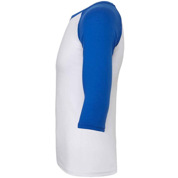 Canvas Unisex Vuxen 3/4 Ärms Baseboll T-Shirt L Vit/Royal B White/Royal Blue L