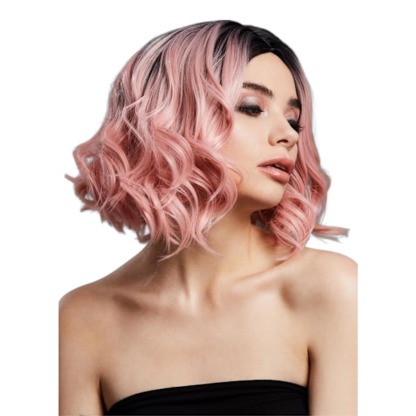 Fever Kourtney Tvåfärgad Peruk One Size Baby Rosa/Svart Baby Pink/Black One Size