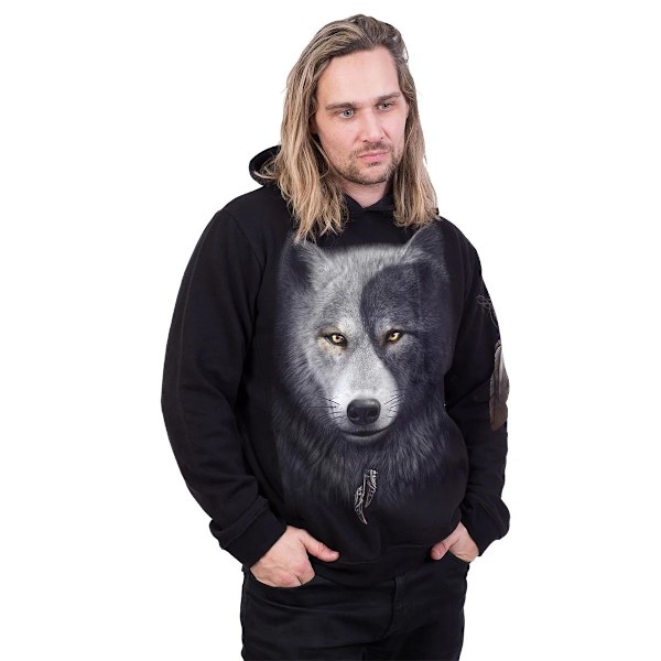 Spiral Direct Unisex Vuxen Wolf Chi Hoodie M Svart Black M