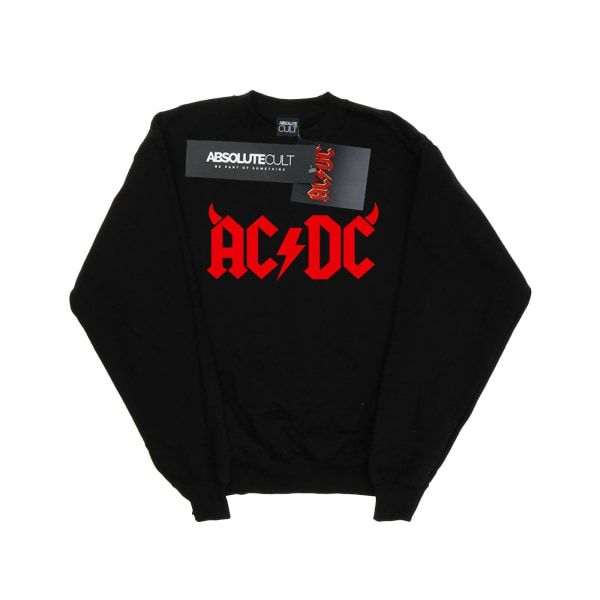 AC/DC Boys Horns Logo Sweatshirt 7-8 år Svart Black 7-8 Years