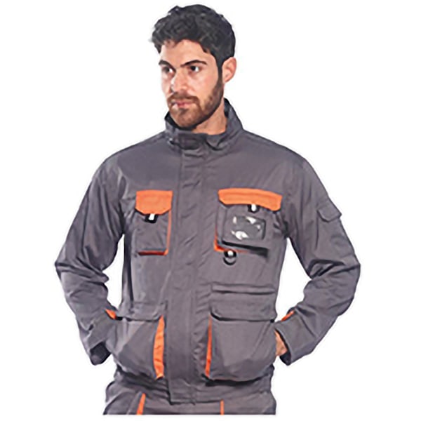 Portwest Herr Kontrast Slitstark Arbetsjacka (TX10) M Grå Grey/Orange M