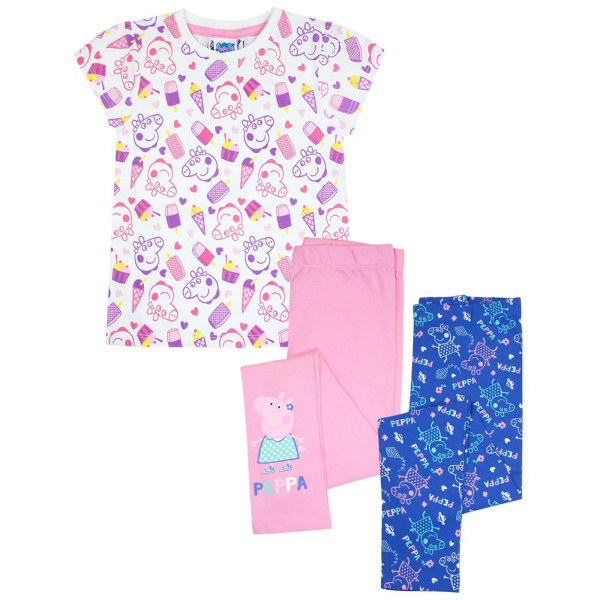 Greta Gris Flickor Kortärmad Pyjamas Set 12-18 Månader Rosa Pink 12-18 Months