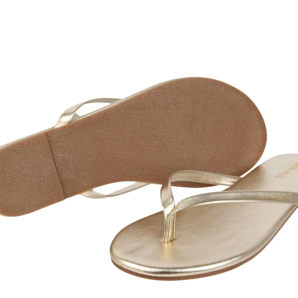 Jack Wills Dam/Dam Syntetiska Platta Flip Flops 8 UK Guld Gold 8 UK