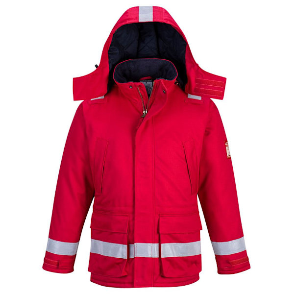 Portwest Herr Flamskyddad Antistatisk Vinterfodrad Jacka Red L