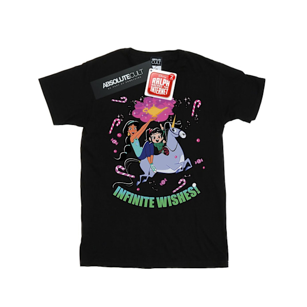 Disney Boys Wreck It Ralph Jasmine Och Vanellope T-Shirt 5-6 År Black 5-6 Years