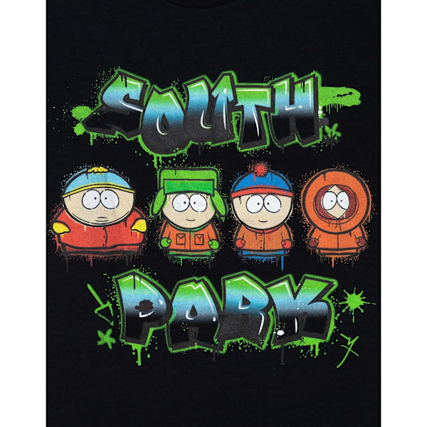 South Park Graffiti T-shirt för män S Svart Black S