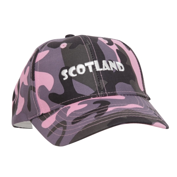 Damer/Kvinnor Skottland Broderad Kamouflage Baseball Cap En Pink Camouflage One Size