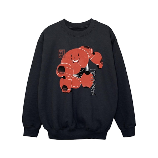 Disney Girls Big Hero 6 Baymax Suite Pose Sweatshirt 7-8 år Black 7-8 Years