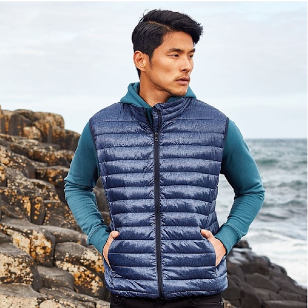 2786 Herr Melange Vadderad Väst M Marin Melange Navy Melange M