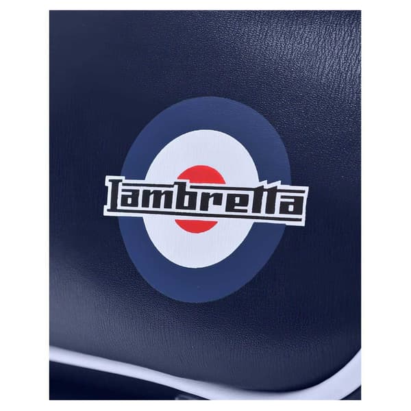 Lambretta Mod Retro Dufflebag i Konstläder En Storlek Marinblå/Vit Navy/White One Size