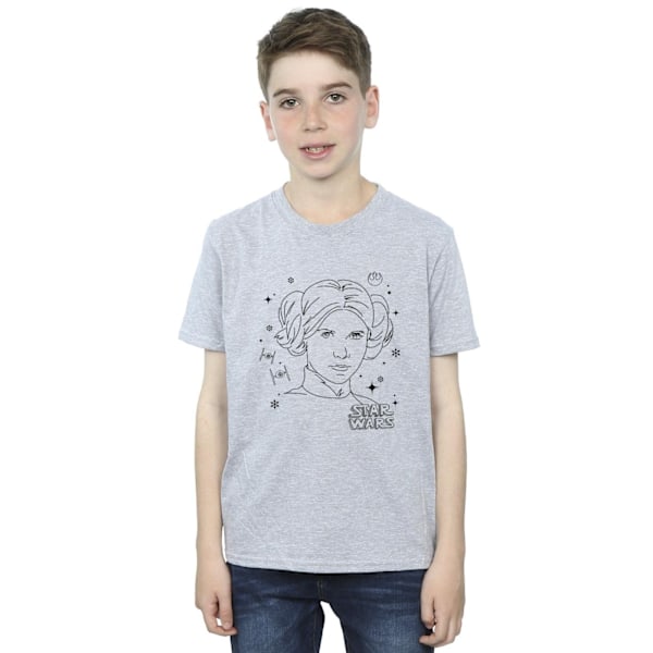 Star Wars Boys Episode IV: A New Hope Leia Julskiss T-shirt Sports Grey 9-11 Years