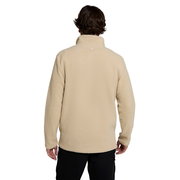 Mountain Warehouse Herr Ted Borg Halvzip Fleece Topp 4XL Beige Beige 4XL