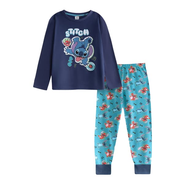 Lilo & Stitch Långärmad Pyjamas för Pojkar 2-3 År Blue 2-3 Years