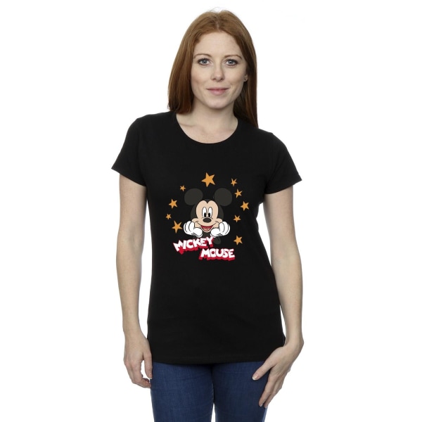 Disney Mickey Mouse Stars T-shirt i bomull M Svart Black M