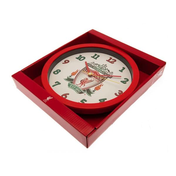 Liverpool FC Crest Väggklocka One Size Röd/Vit Red/White One Size