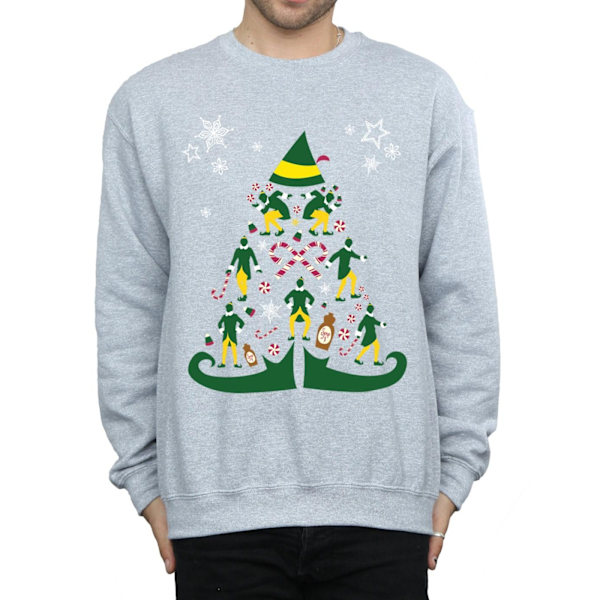 Elf Herr Julgran Sweatshirt 3XL Sports Grey Sports Grey 3XL
