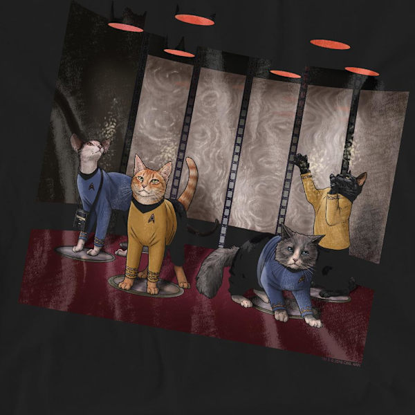 Star Trek Unisex Vuxen Beam Meow Up T-Shirt L Svart Black L