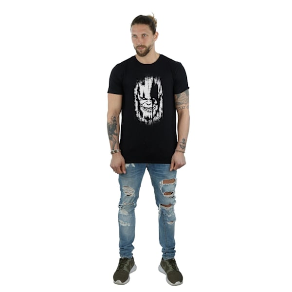 Avengers Infinity War Herr Thanos Ansikte Bomull T-shirt S Svart Black S