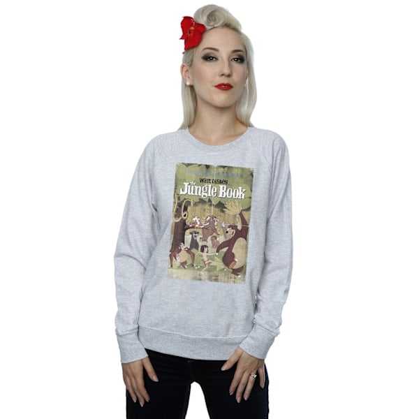 Djungelboken Dam/Dam Retro Poster Sweatshirt S Heather Grey Heather Grey S