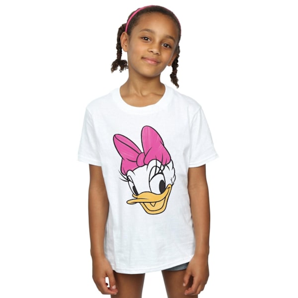 Disney Girls Daisy Duck Head Painted Cotton T-Shirt 12-13 år White 12-13 Years