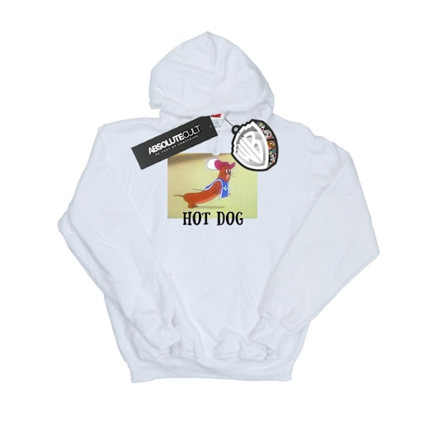 Tom And Jerry Dam/Damer Hot Dog Hoodie S Vit White S