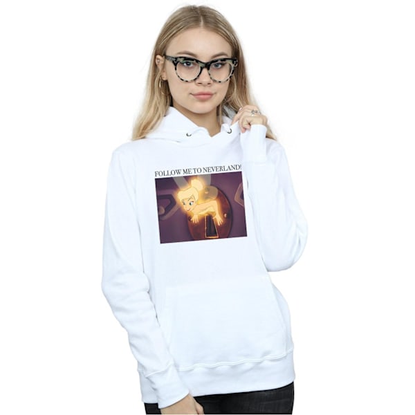 Disney Dam/Kvinnor Tinker Bell Follow Me Hoodie M Vit White M