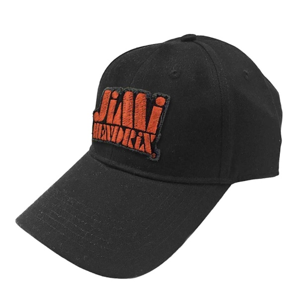 Jimi Hendrix Unisex Vuxen Stencil Logo Baseball Cap En Storlek Svart Black/Orange One Size