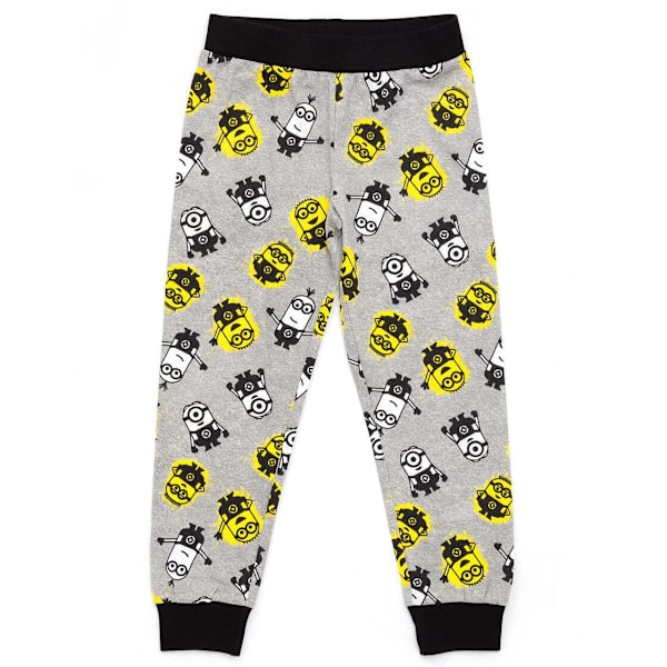 Minions Pojkar Lång Pyjamas Set 7-8 År Svart/Grå/Gul Black/Grey/Yellow 7-8 Years