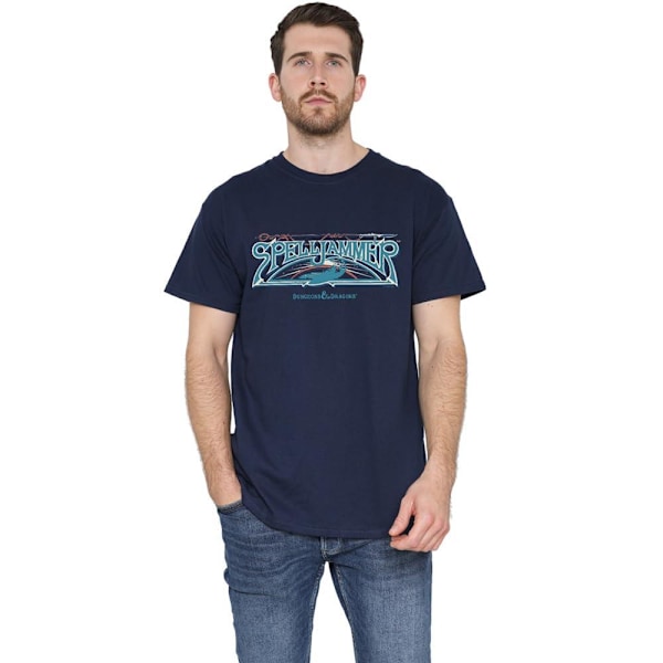 Dungeons & Dragons Herr Spelljammer Retro T-Shirt 4XL Marinblå Navy 4XL