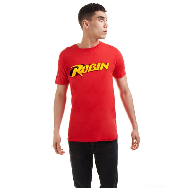 Batman Herr Robin Retro Logo T-shirt M Röd Red M